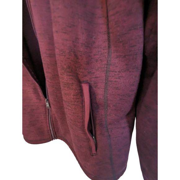 Swiss Tech Mens Maroon Full Zip Jacket Size 2XL Made in Jordan - Picture 6 of 10